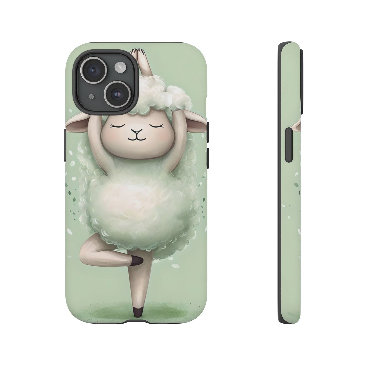 Cute Yoga Sheep Phone Case — Pastel Lamb Ballerina Protective Cover