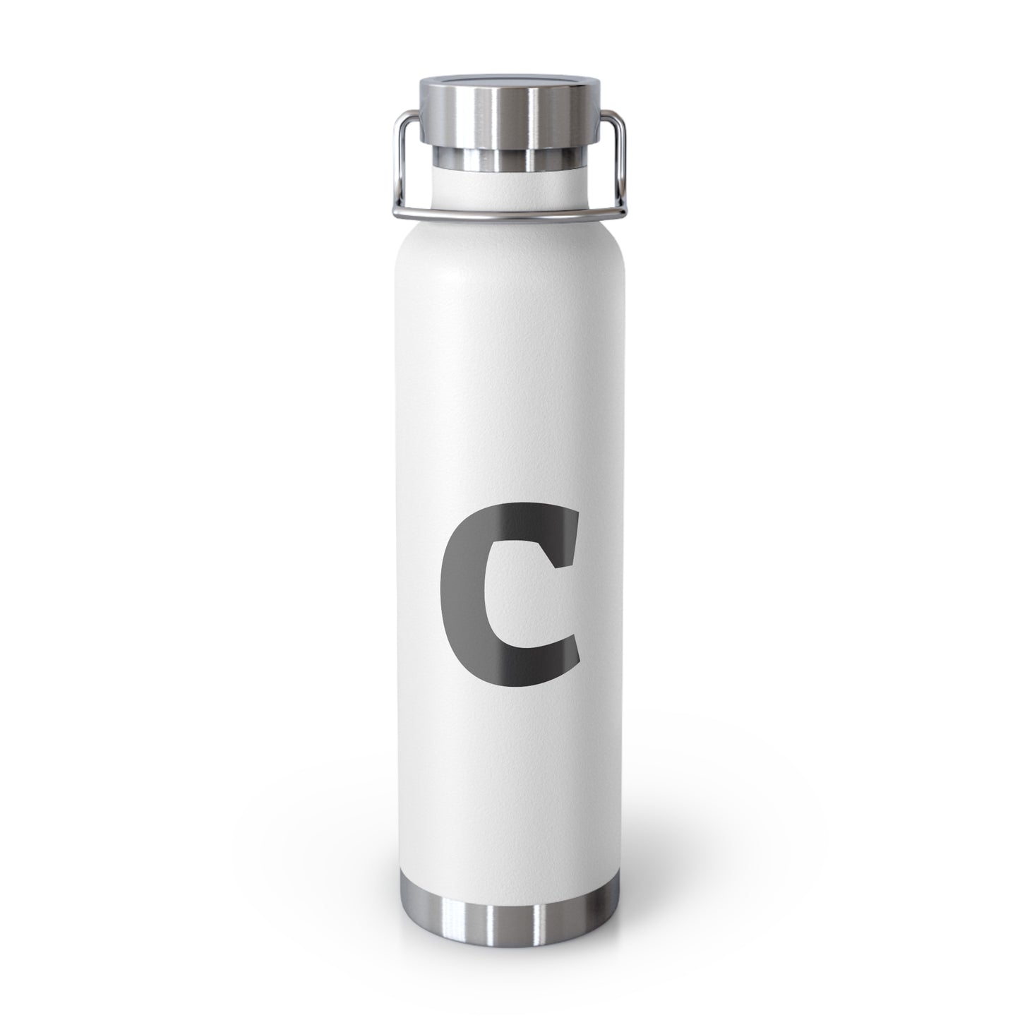 Personalized Copper Insulated Water Bottle, 22oz - "C" Custom Monogram