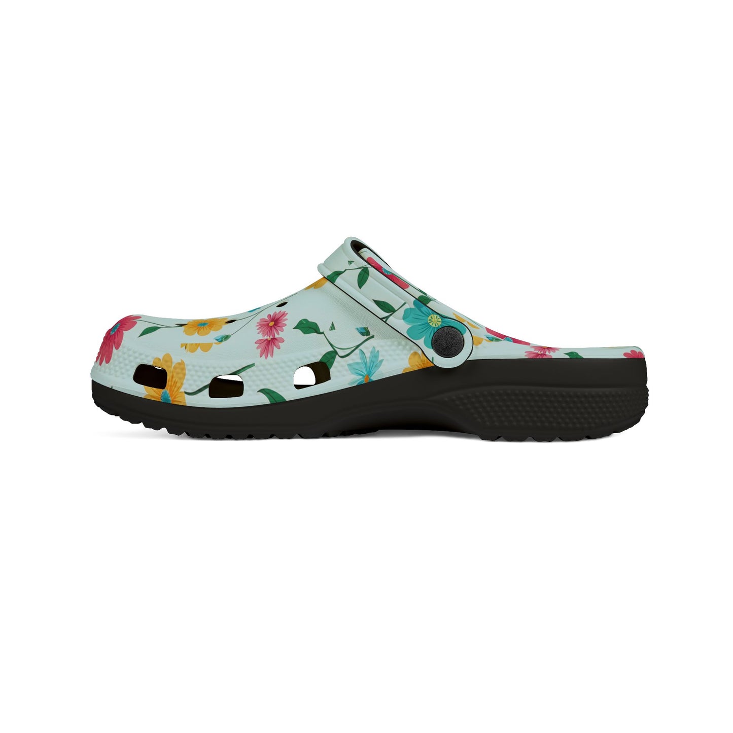 Floral Garden Clogs / Croc— Lightweight Flower Print Comfort Shoes