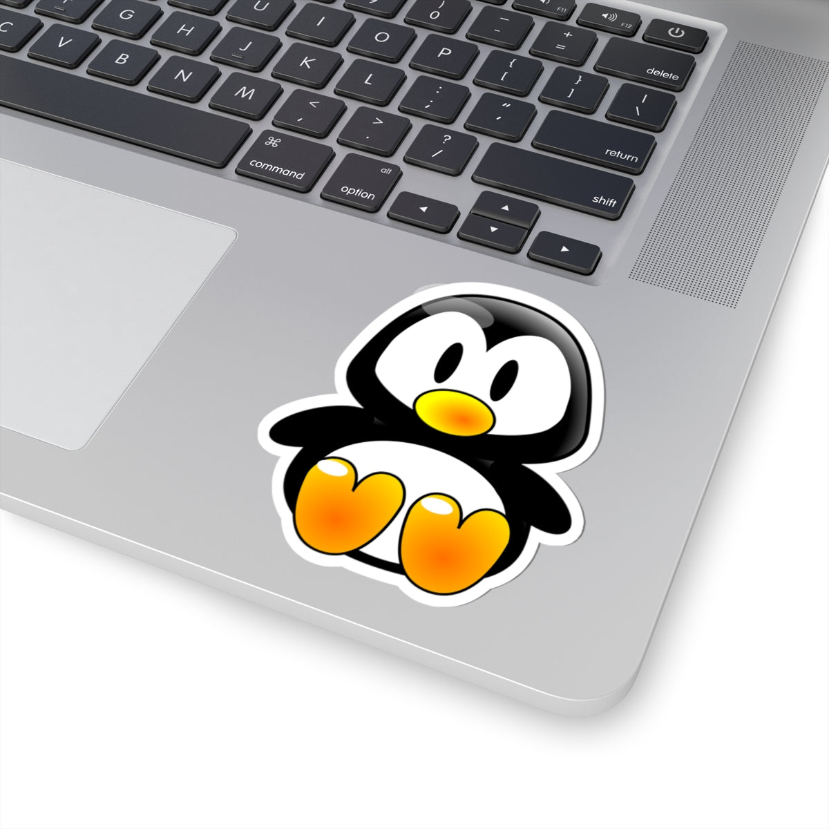 Cute Penguin Kiss-Cut Sticker — Adorable Laptop & Water Bottle Decal