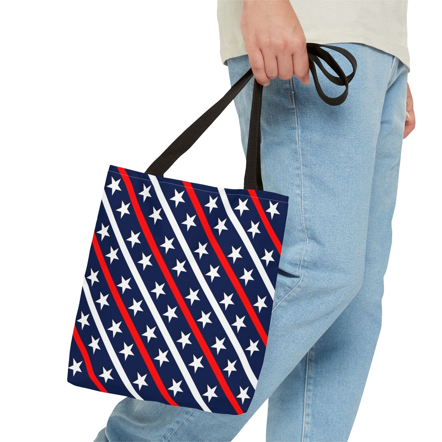 Patriotic Tote Bag, USA Flag Inspired