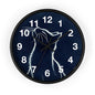 Moonlit Cat Wall Clock | Night Sky Silhouette, Minimal Numerals