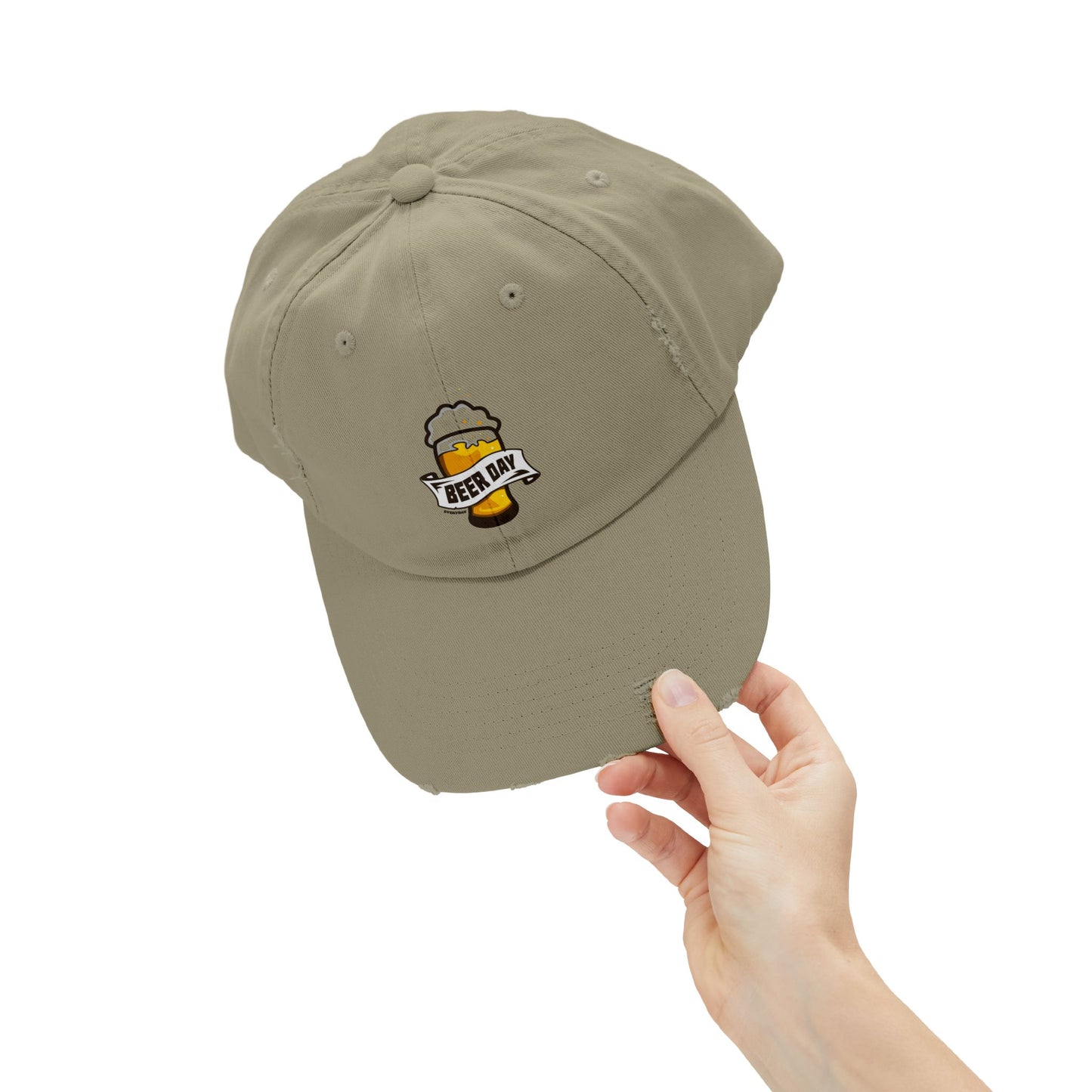 Beer Day Unisex Distressed Cap, Relaxed Fit Hat, Gift for Beer Lovers, Casual Fashion, Fun Party Accessory, Craft Beer Celebration