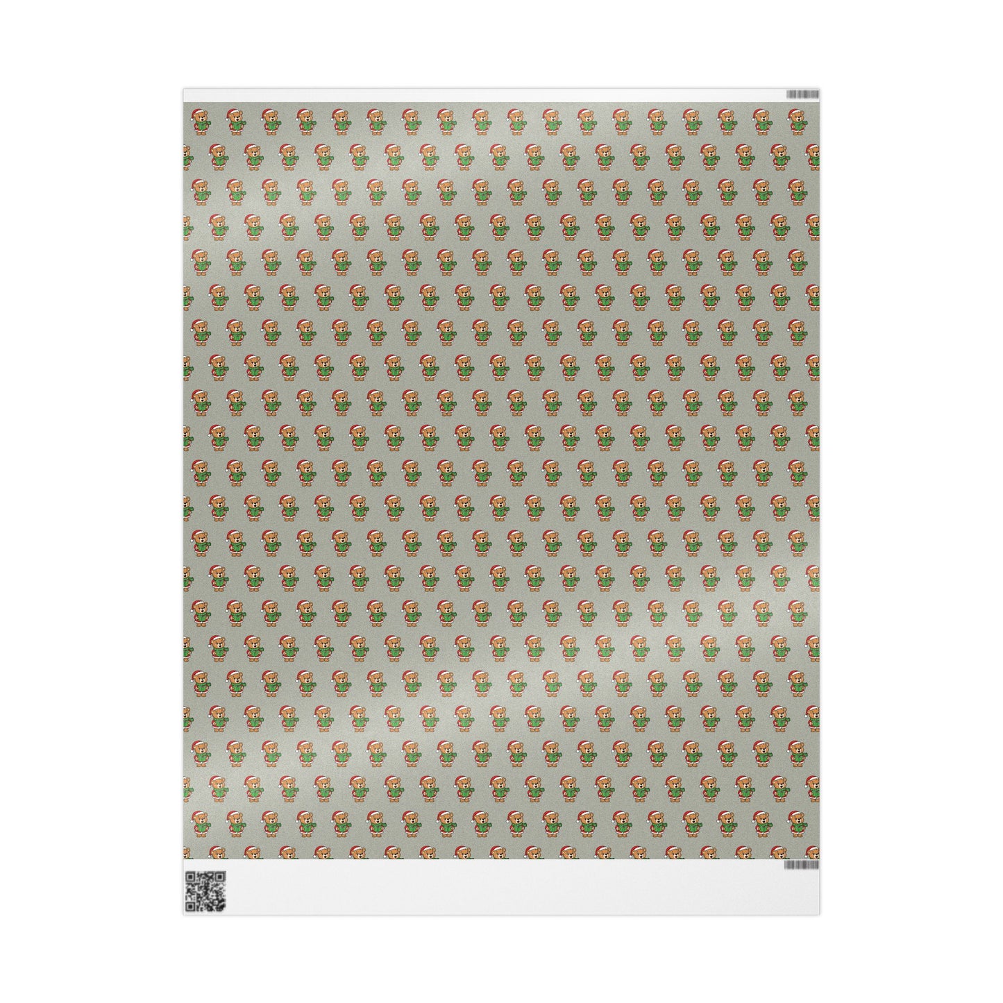 Gingerbread Elf Pattern Wrapping Paper Roll – Festive Holiday Gift Wrap