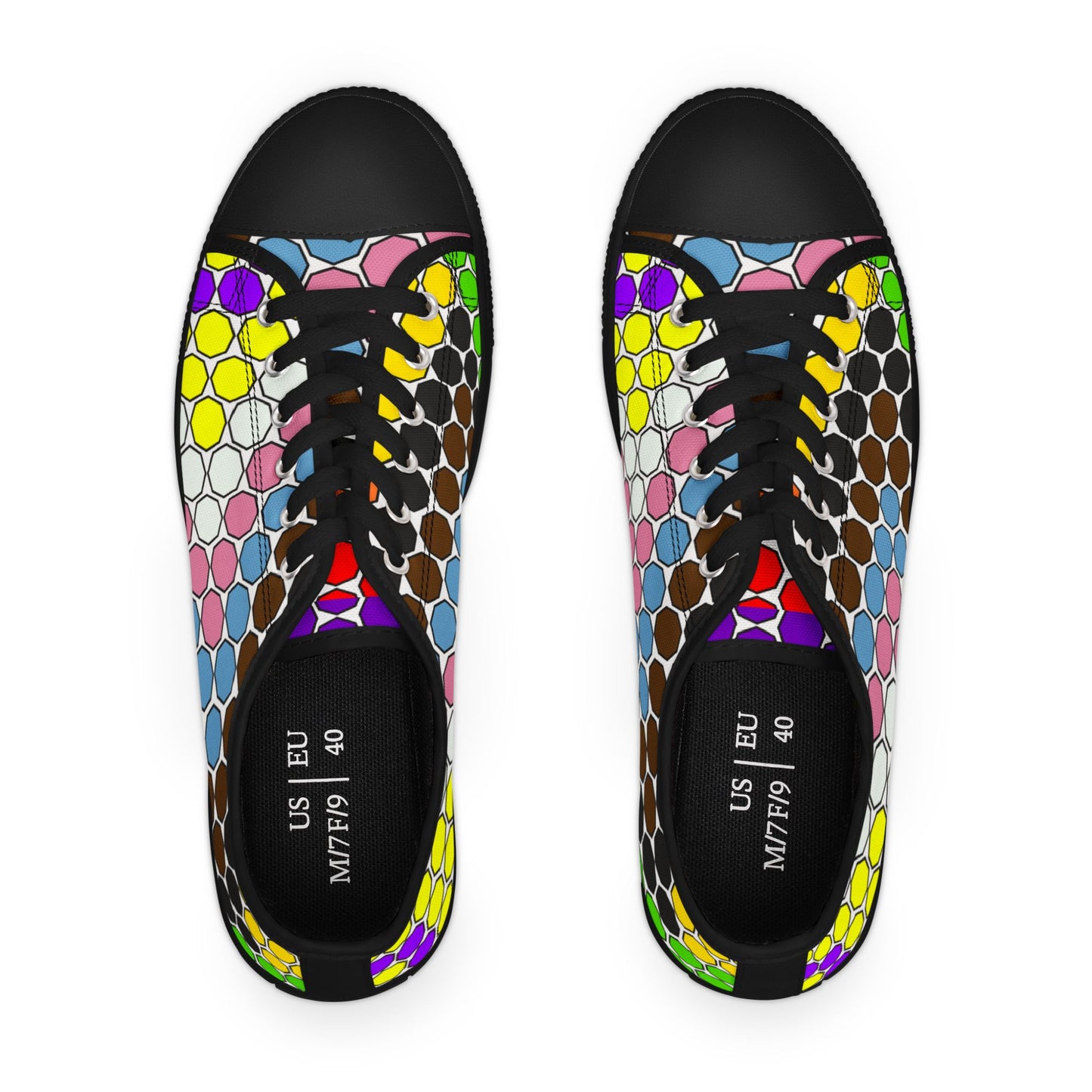 Colorful Polka Dot Low Top Sneakers — Women’s Casual Retro Pattern Shoes