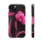 Floral iPhone Case | Tough Cases with Pink Poppy Design, Elegant Flower Phone Cover, Gift for Her, Spring Accessories, Chic Tech