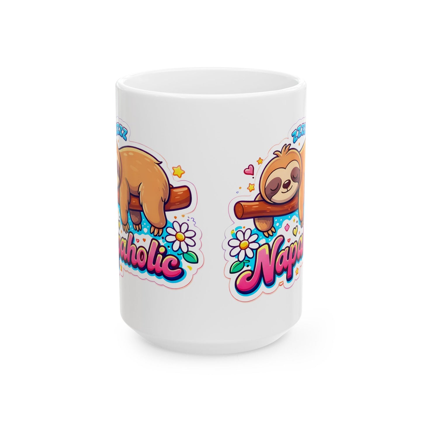 Sloth Napaholic Ceramic Mug — Cute Lazy Sloth Coffee Cup (11oz & 15oz)