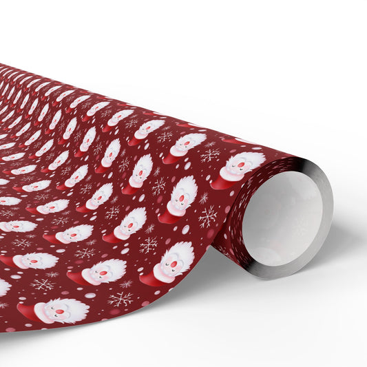 Festive Christmas Wrapping Paper, Holiday Gift Wrap for Presents, Red Snowman Design, Winter Celebrations, Eco-Friendly