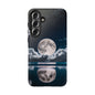Moonlit Reflection Phone Case — Night Sky Moon & Clouds Tough Case