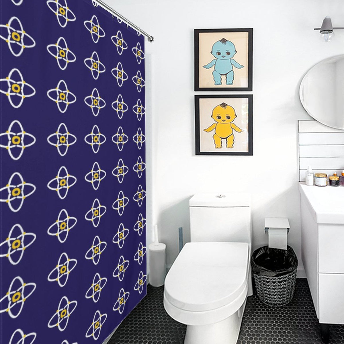Blue Shower Curtain