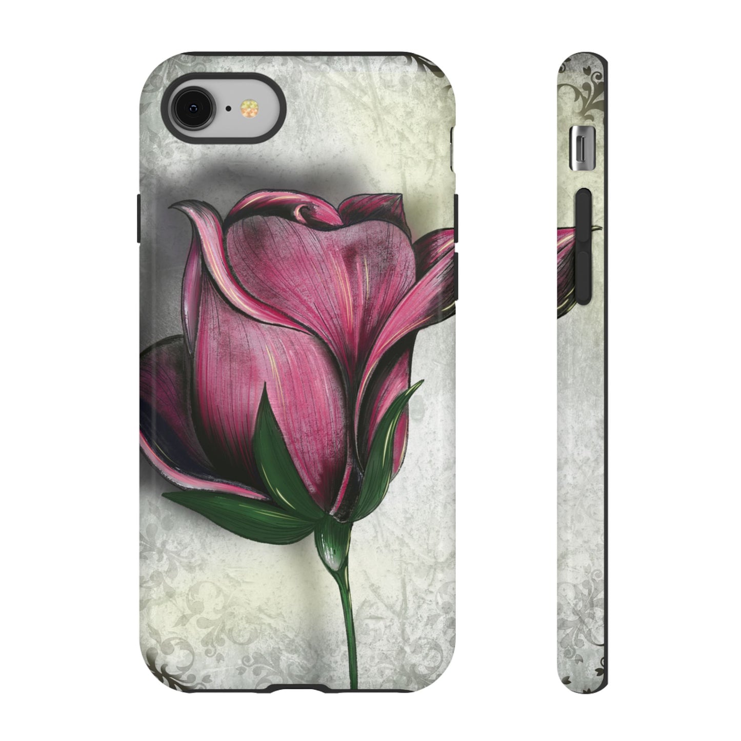 Rose Phone Case – Tough Cases, Floral Phone Cover, Gift for Her, Minimalist Design, Nature Lover's Accessory, Birthday Gift Idea