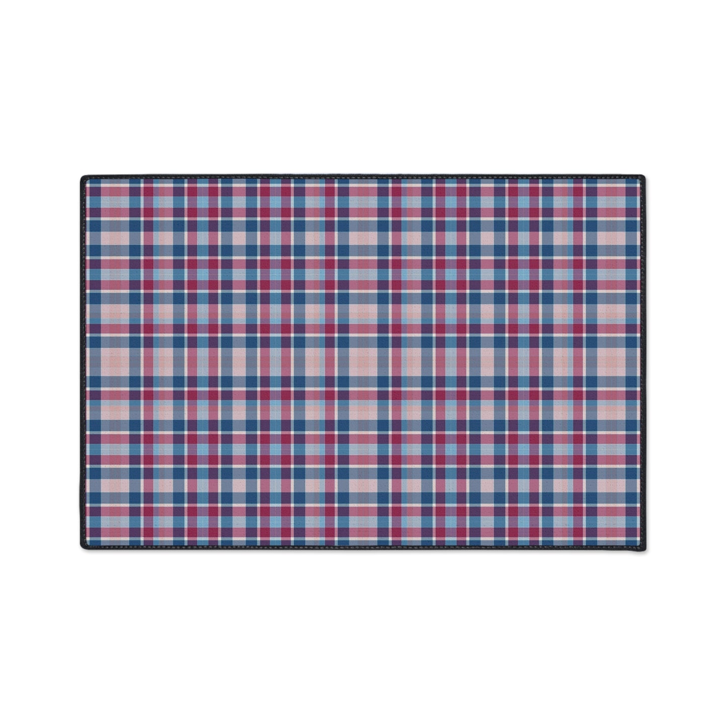 Plaid Heavy-Duty Floor Mat — Durable Non-Slip Rug for Entryway & Garage