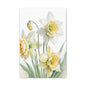 Matte Canvas, Stretched, 1.25" beautiful flowers white and yellow.