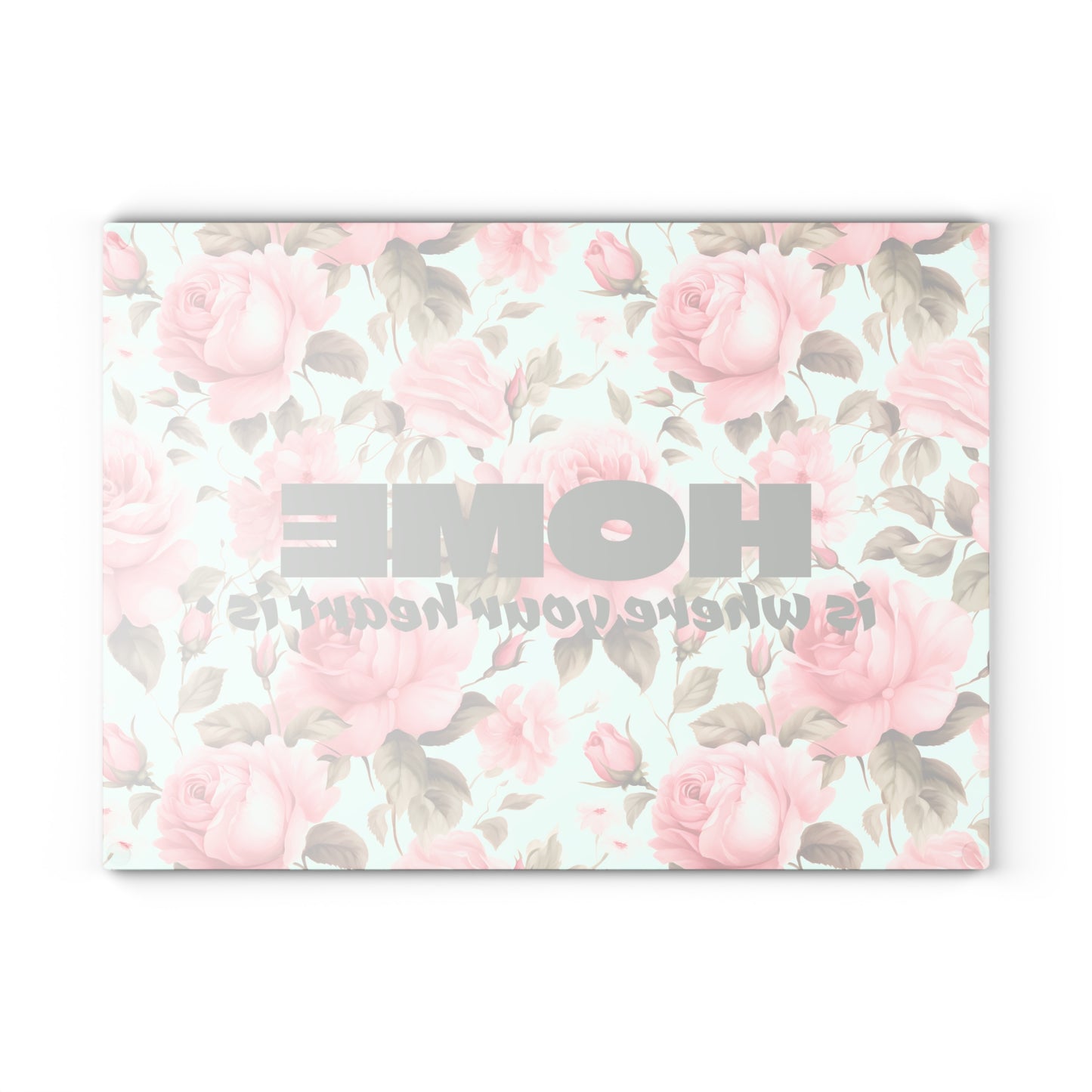 Floral Home Glass Cutting Board, Kitchen Decor, Housewarming Gift, Mother’s Day Gift, Cooking Accessory