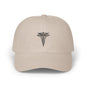 Classic Dad Cap with Caduceus Design - Unisex, Adjustable Cap for Healthcare Professionals, Gifts for Doctors, Medical Students, Casual Wear