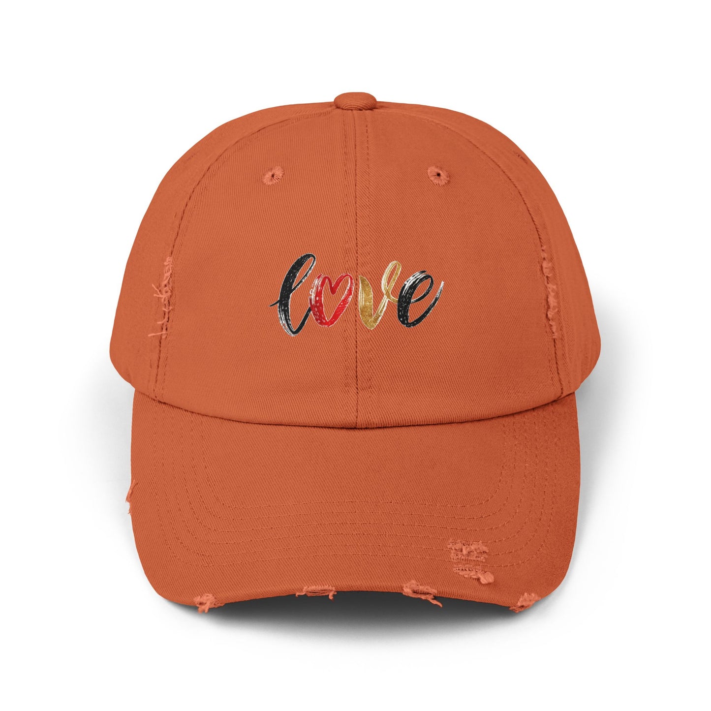 Distressed Love Cap - Casual Unisex Hat for Everyday Wear, Gift for Her, Summer Accessory, Trendy Streetwear, Distressed Cap