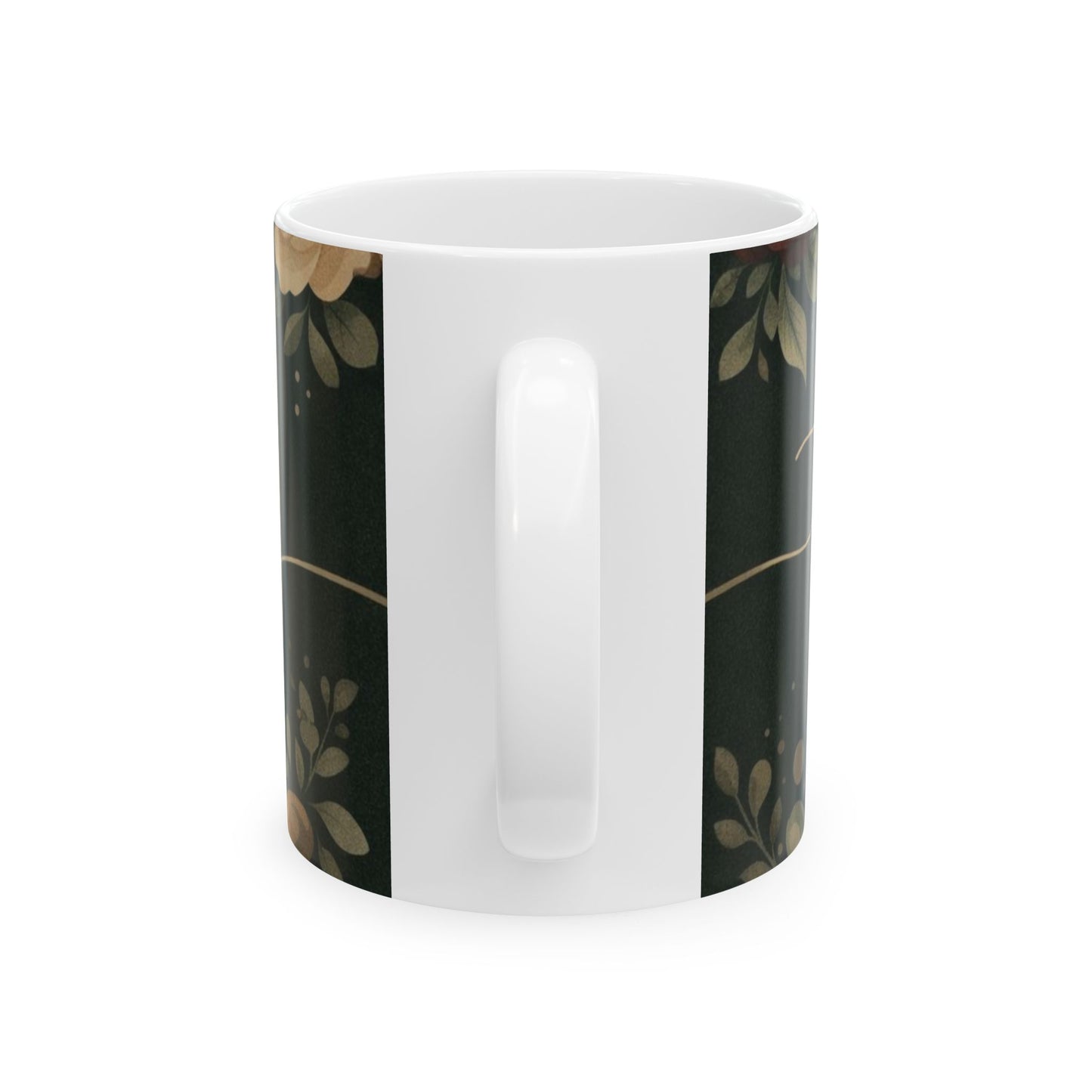 Thank You Floral Ceramic Mug — Elegant Script Gift Mug (11oz & 15oz)