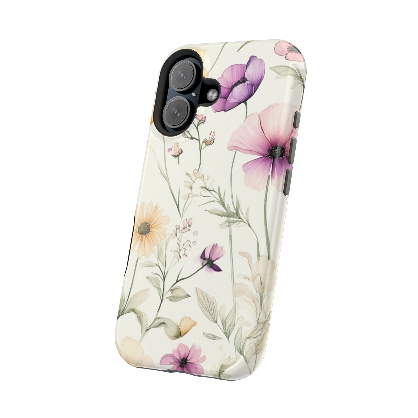 Floral Watercolor Magnetic Impact-Resistant Phone Case