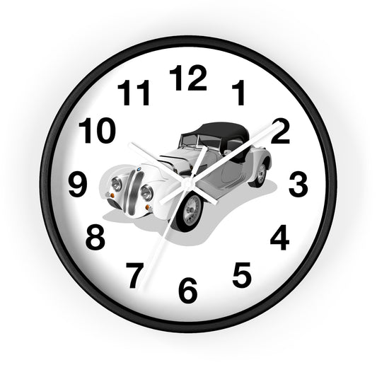 Vintage Car Wall Clock, Retro Wall Decor, Unique Gift for Car Lovers, Home Office Accessories, Classic Vehicle Decor