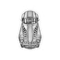 Vintage Sports Car Sticker — Detailed Monochrome Auto Illustration (Kiss-Cut)