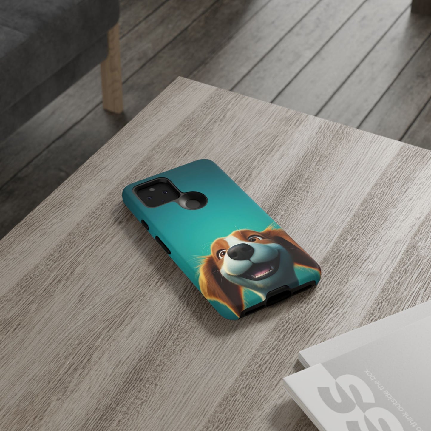 Happy Dog Phone Case — Cute Cartoon Puppy Protective Phone Cover