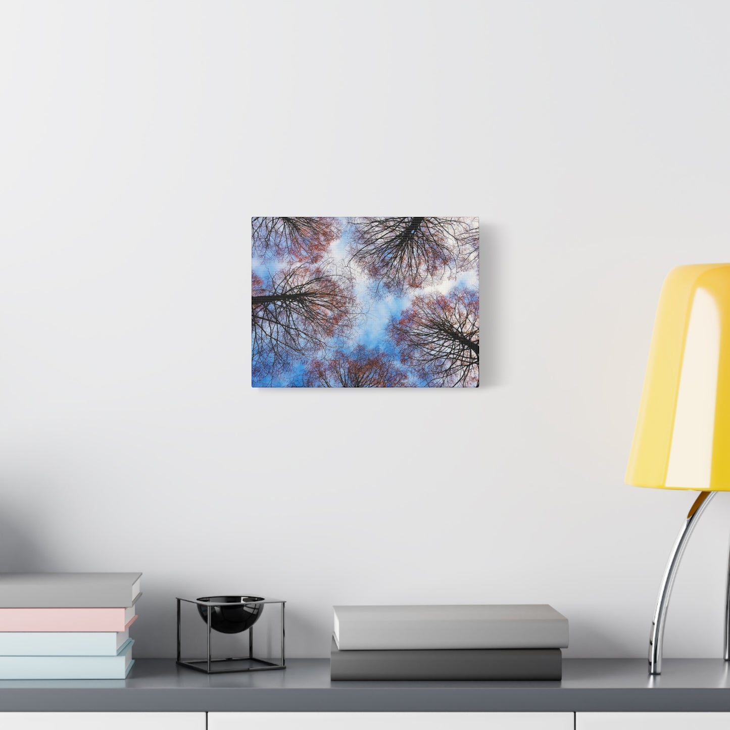 Canopy Sky Canvas Print — Winter Tree Tops Wall Art