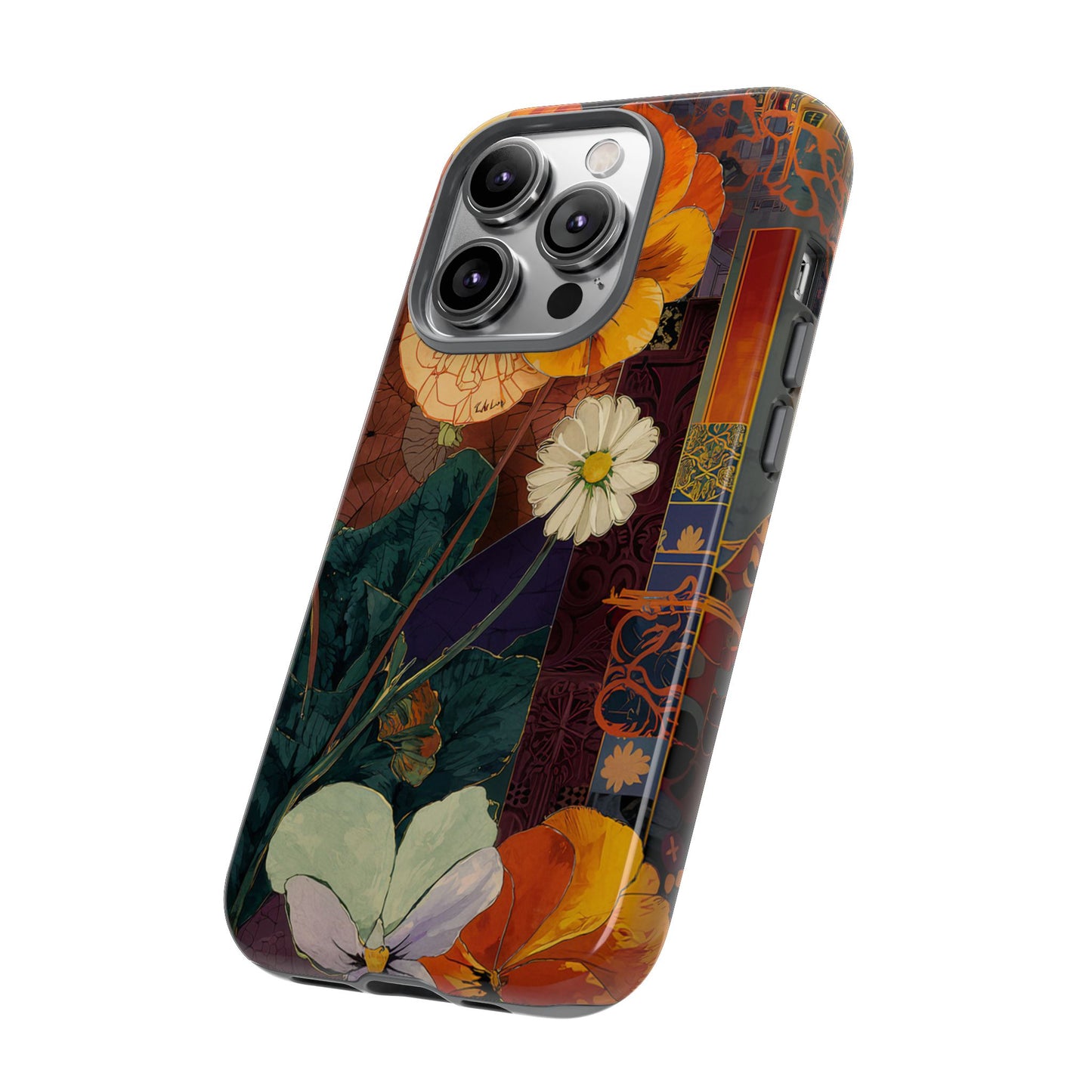 Floral Pansy Tough Phone Case — Vintage Botanical Protection
