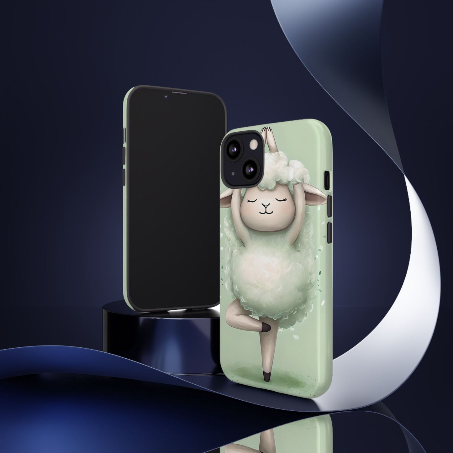 Cute Yoga Sheep Phone Case — Pastel Lamb Ballerina Protective Cover