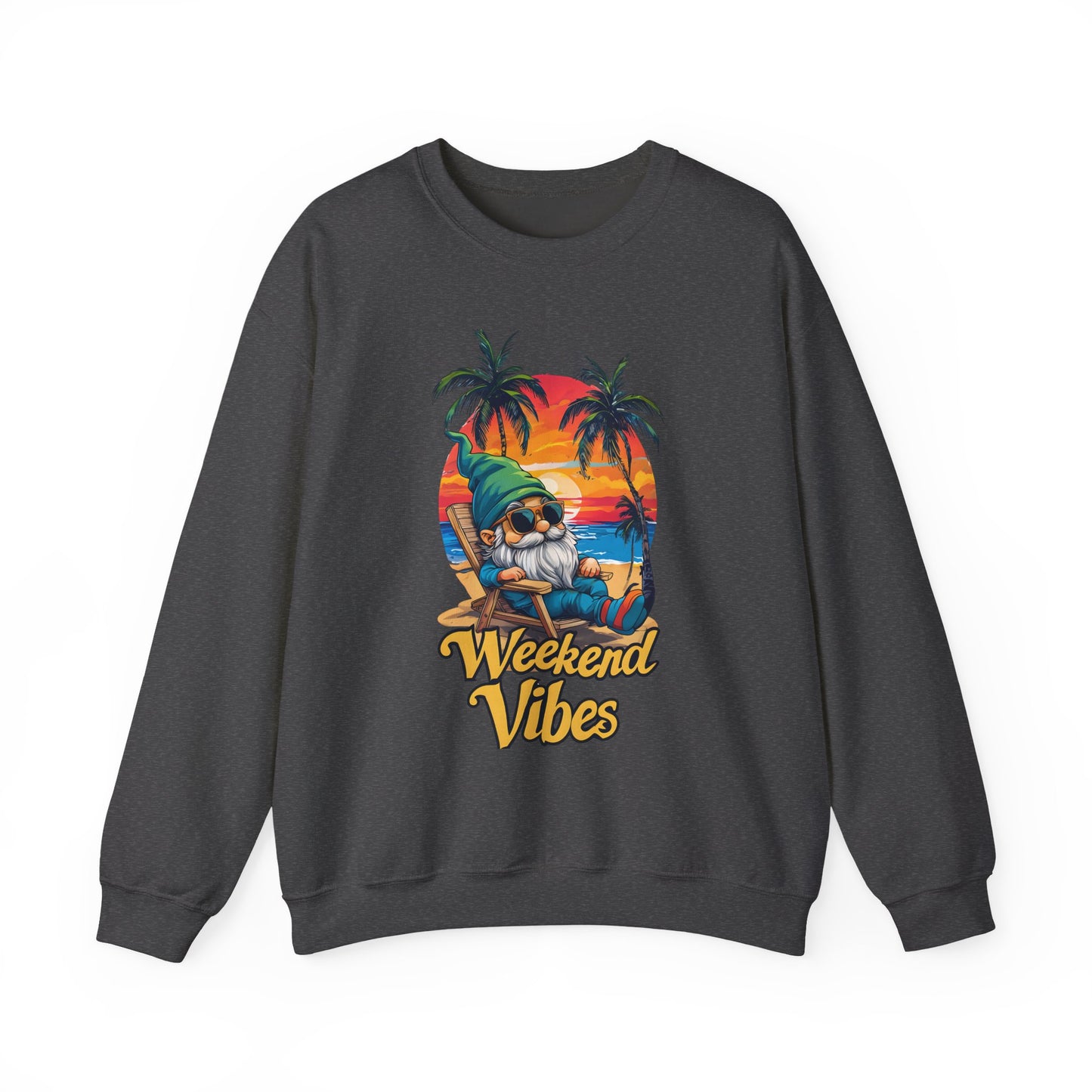 Crewneck — "Weekend Vibes" Tropical Gnome Sweatshirt