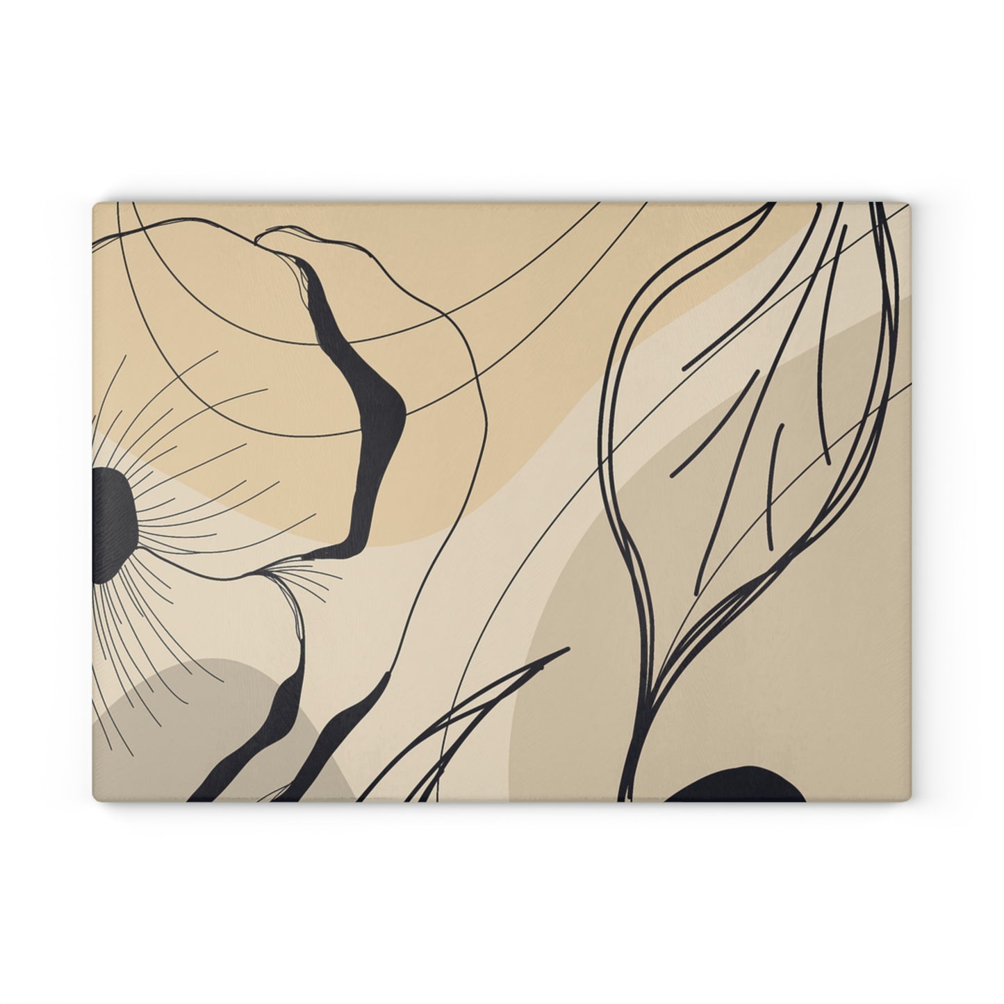 Elegant Floral Glass Cutting Board, Stylish Kitchen Decor, Wedding Gift, Home Cooking, Floral Kitchen Accessories