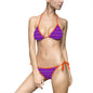 Vibrant Floral Bikini Set for Beach Days, Summer Swimwear, Tropical Vacation, Pool Party Outfit, Women's Swimwear, AOP Swimsuit