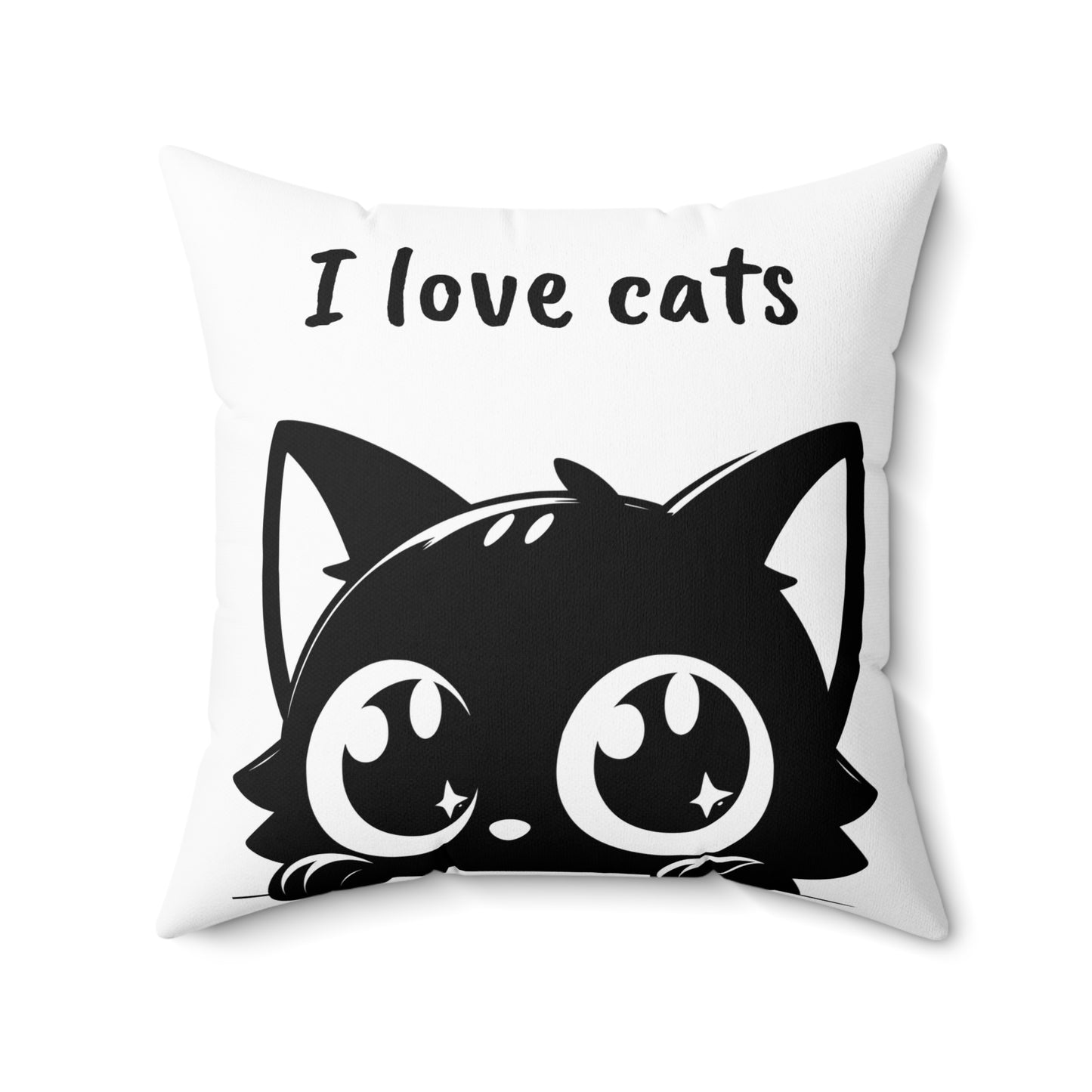 Cat Lover's Spun Polyester Pillow
