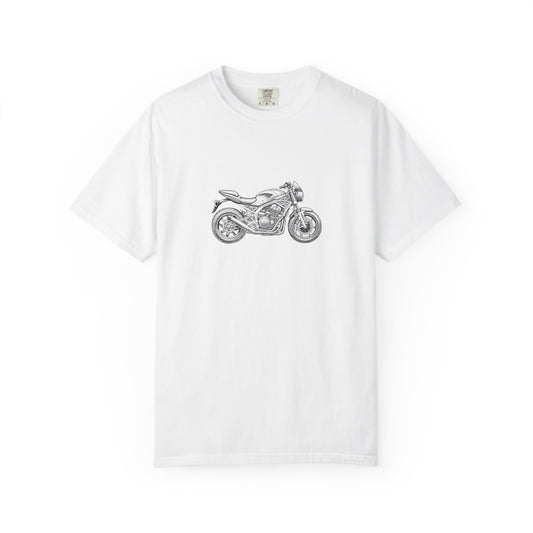 Motorcycle Vibes Unisex Garment-Dyed T-Shirt, Biker Tee for Motorcycle Enthusiasts, Gift for Riders, Casual Wear, Adventure Apparel