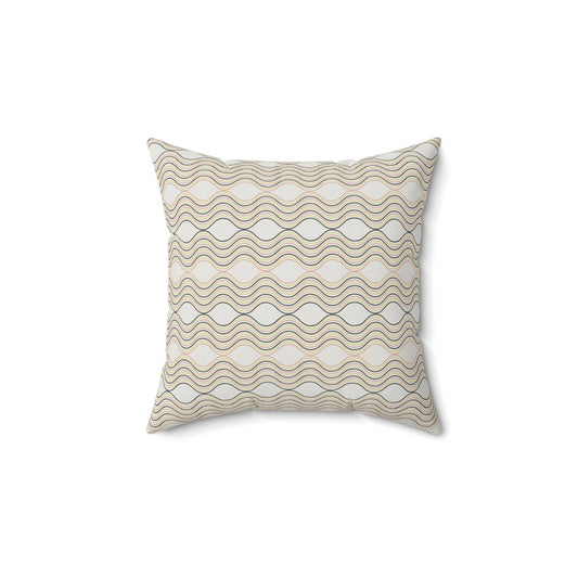 Modern Wave Pattern Throw Pillow | Cozy Home Decor Accent | Bohemian Style, Sofa Cushion, Gift for Her, Homewarming Gift