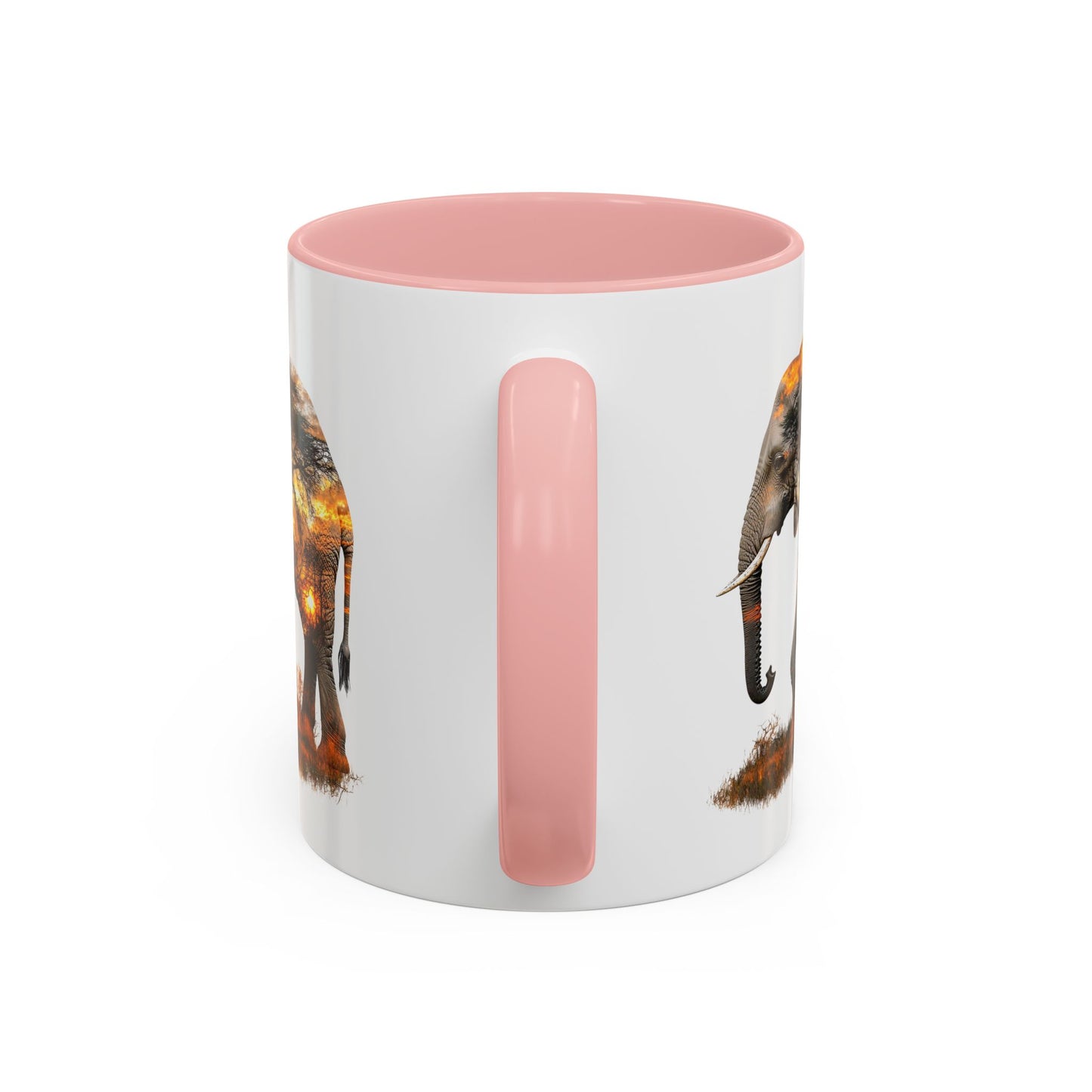 Elegant Elephant Accent Coffee Mug - Nature Lover Gift, Animal Lover Mug