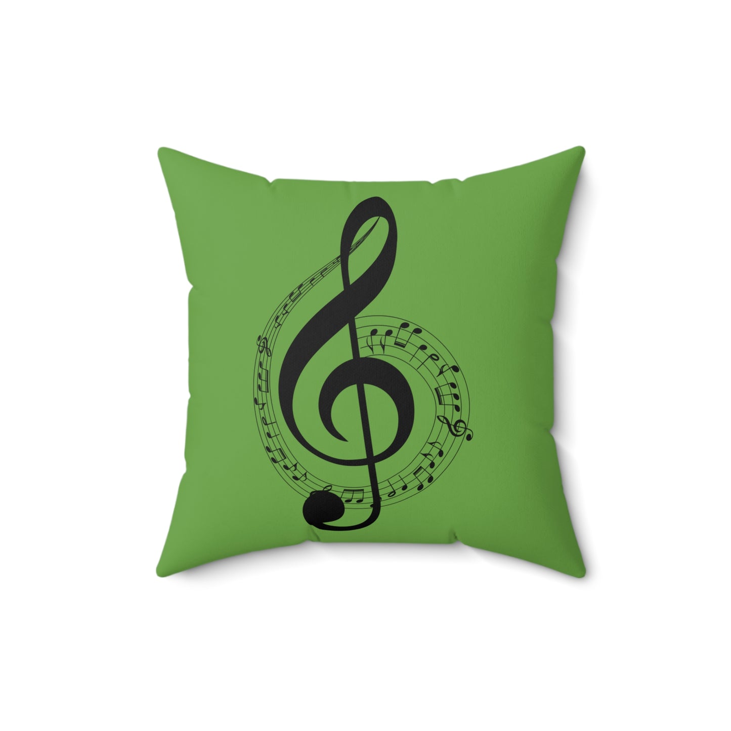 Musical Notes Decorative Pillow, Ideal Gift for Musicians, Green Music Theme Cushion for Home Decor, Bedroom, Living Room