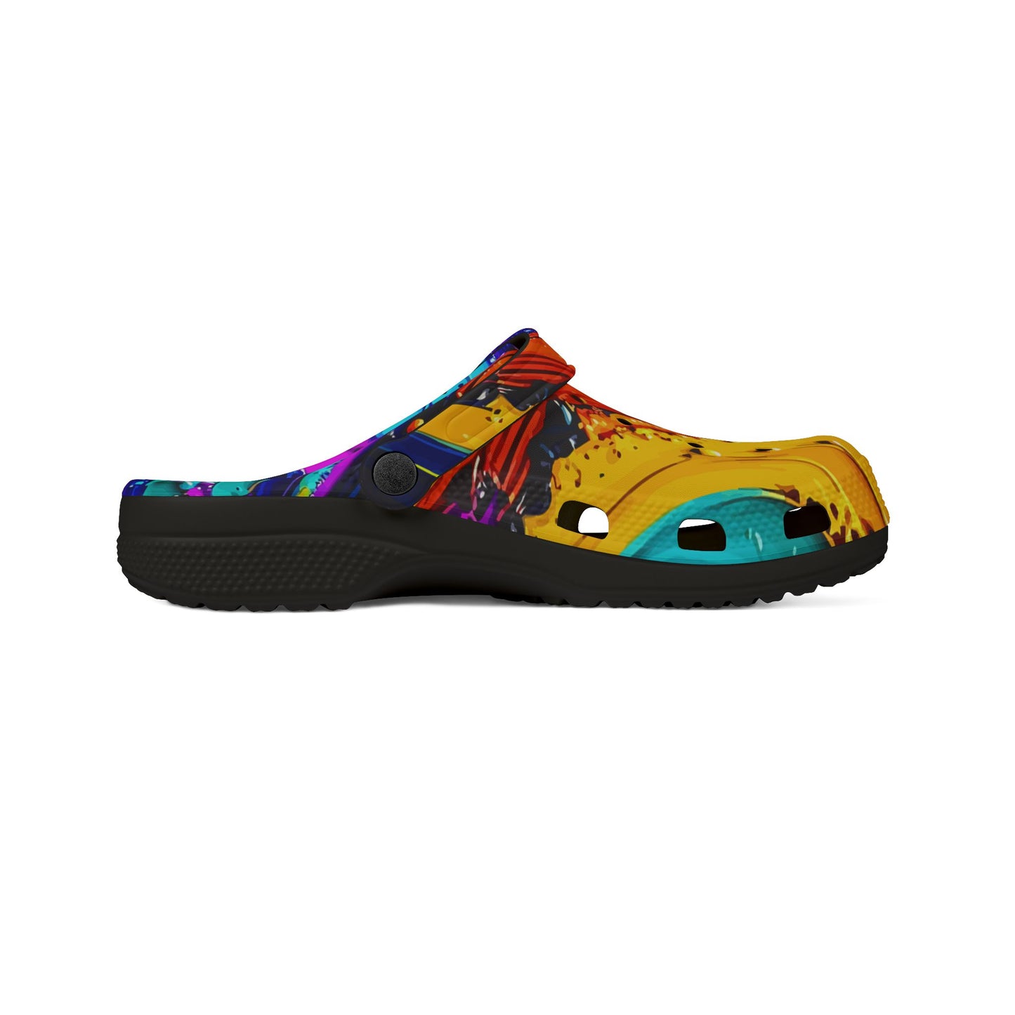 Color Splash EVA Foam Clogs – Vibrant Abstract Slip-On Shoes