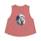 American Flag Lion Women's Crop Top — Patriotic Lion Graphic Tank