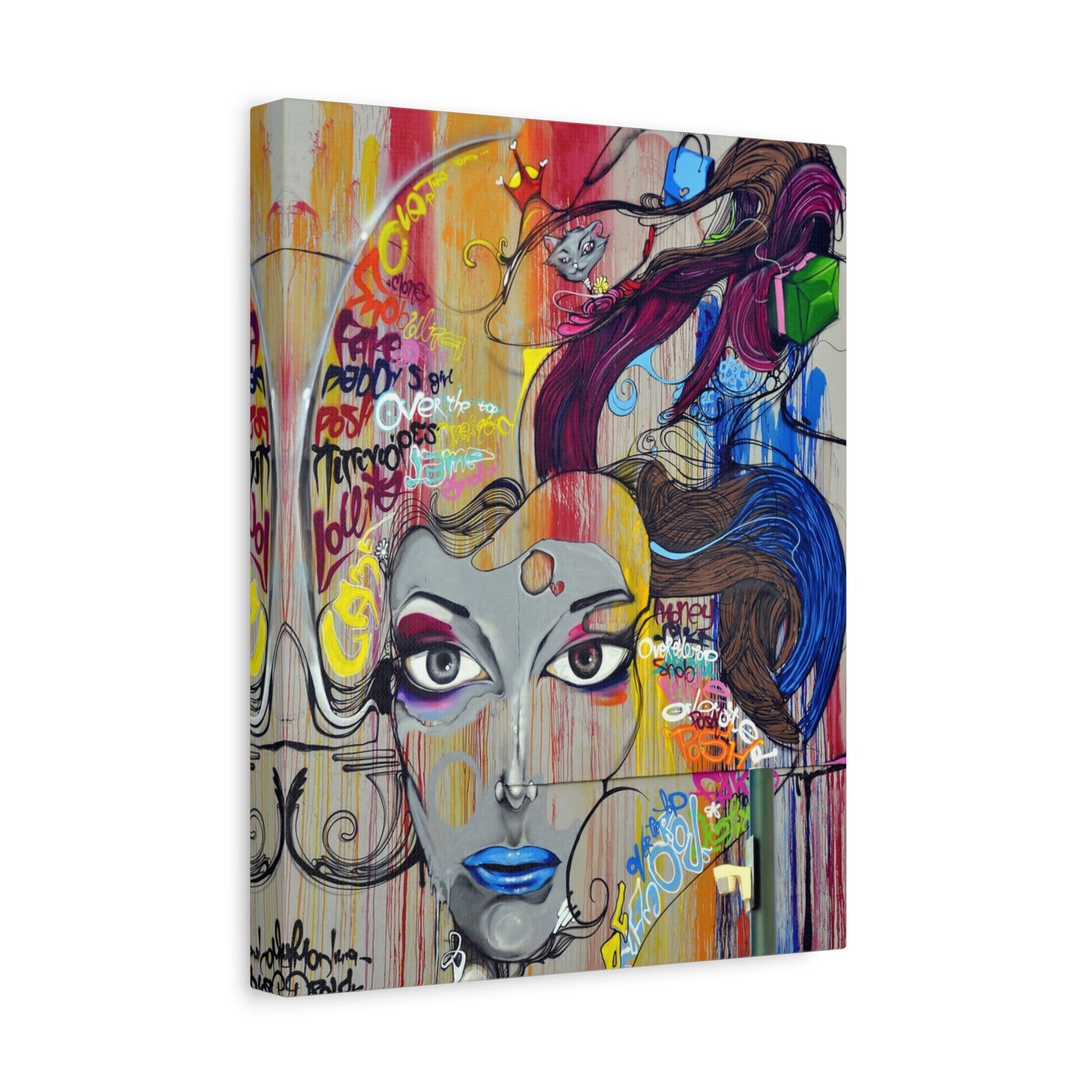 Colorful Graffiti Portrait Canvas
