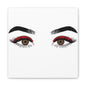 Red Lashes Wall Art Canvas — Glam Eyes Makeup Decor