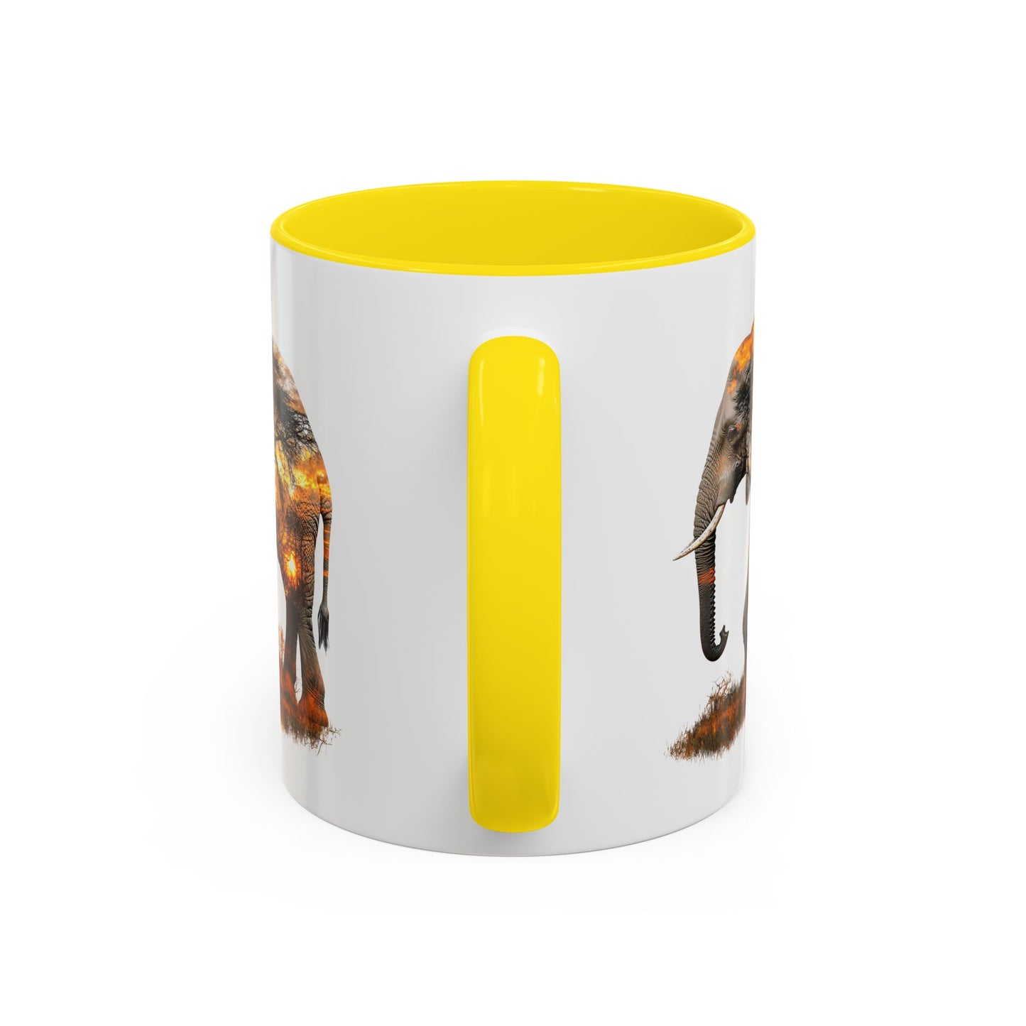 Elegant Elephant Accent Coffee Mug - Nature Lover Gift, Animal Lover Mug