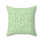 Spring Floral Square Pillow, Cozy Home Decor, Flower Accent Pillow, Gift for Garden Lovers, Living Room Cushion