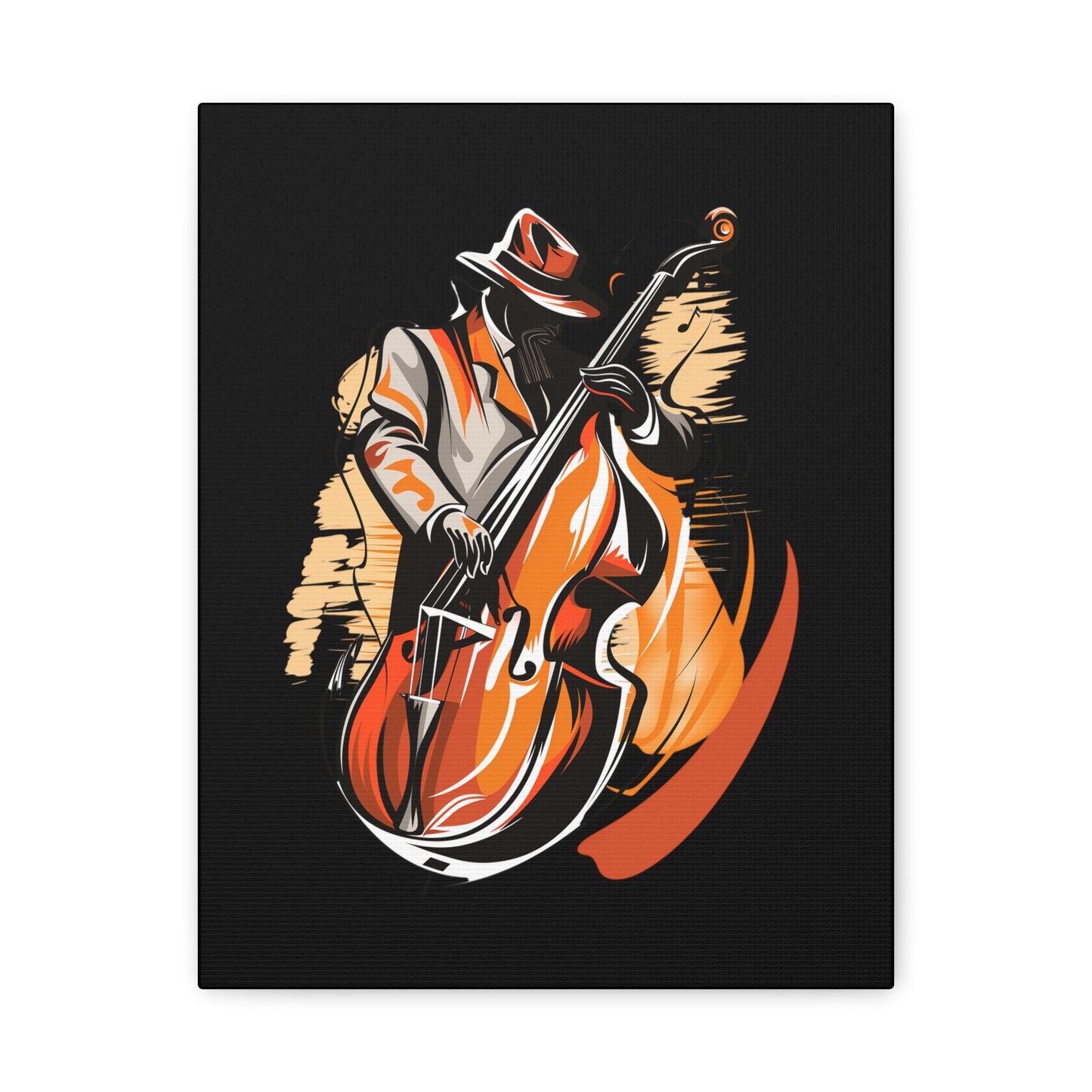Matte Canvas, Stretched, 1.25" - Bass Player