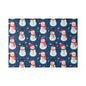 Snowman Pattern Glass Cutting Board — Festive Holiday Kitchen Decor
