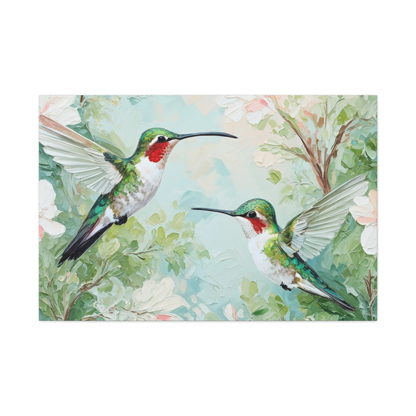 Hummingbird Canvas Wall Art — Stretched Matte Nature Print