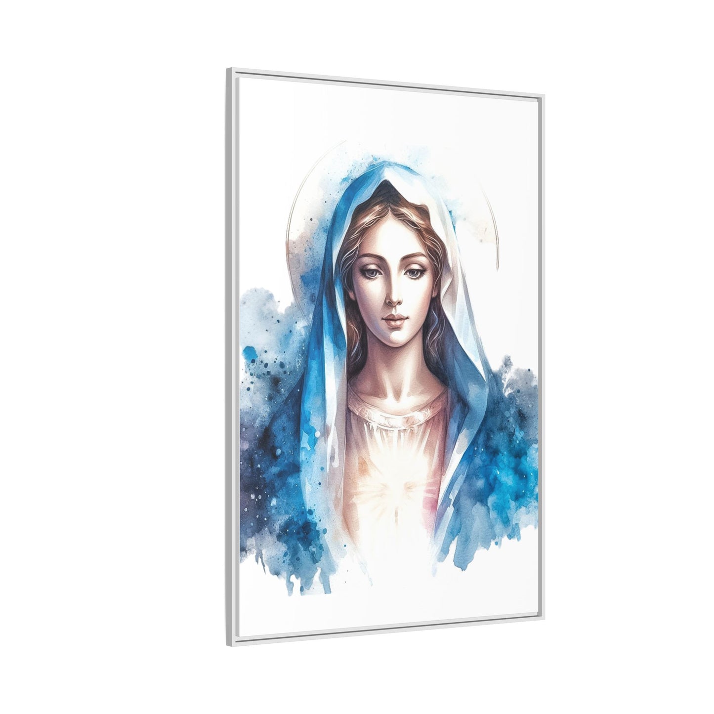 Framed Canvas Art Print, Spiritual Decor, Religious Artwork, Wall Decor, Gift for Faith, Elegant Home Decoration