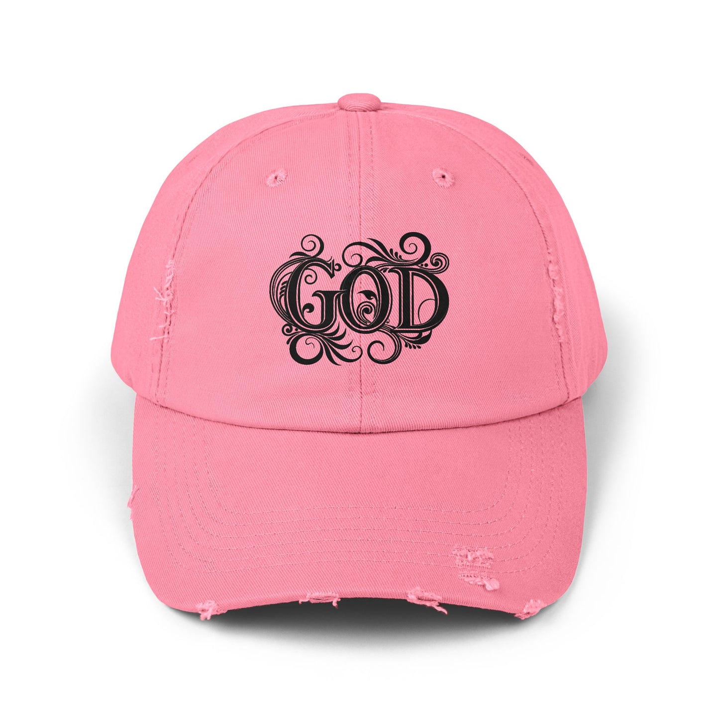 Distressed God Cap, Unisex Casual Hat, Trendy Vintage Cap, Faith Inspired Headwear, Gift for Religious Devotees