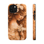 Vintage Floral Girl Magnetic Impact Phone Case — Protective iPhone Cover with Sepia Art
