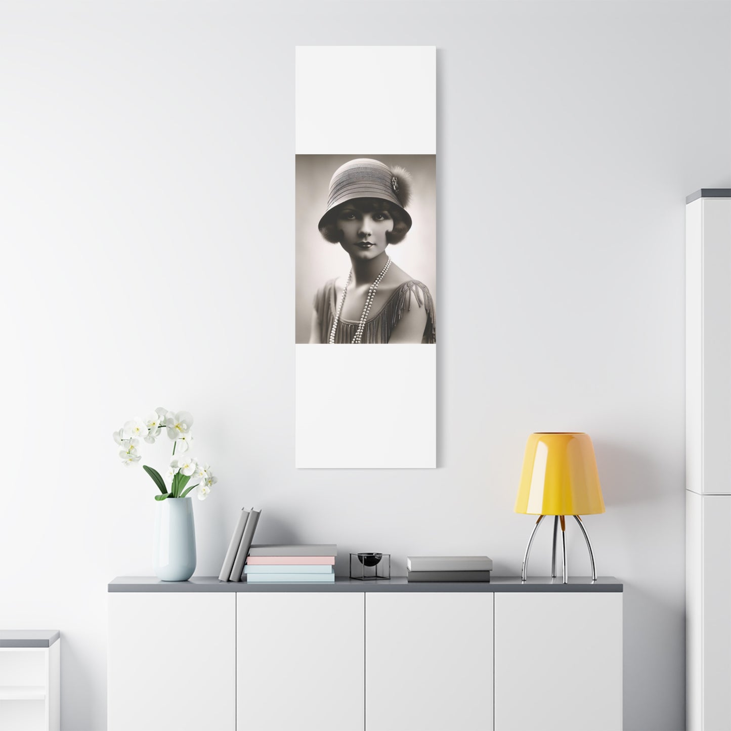 Vintage 1920s Flapper Portrait Canvas