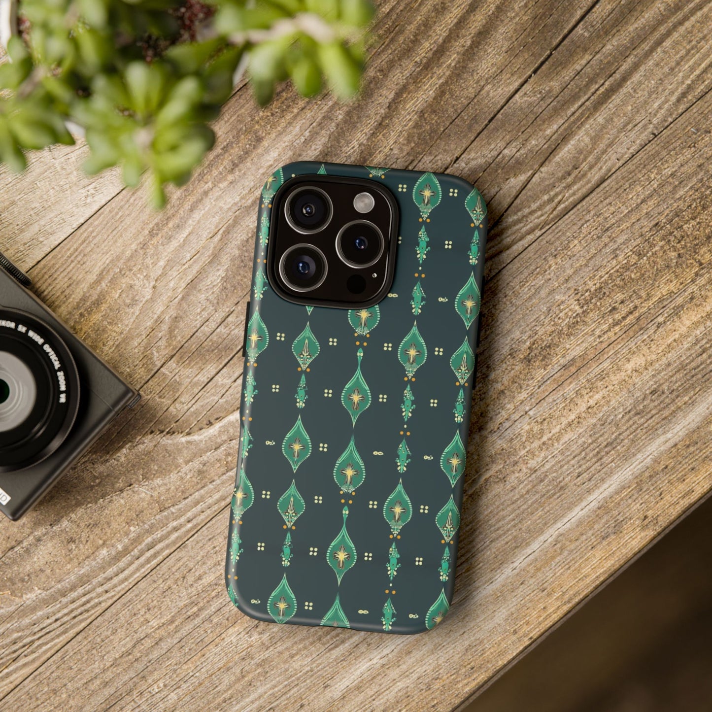 Emerald Boho Teardrop Phone Case